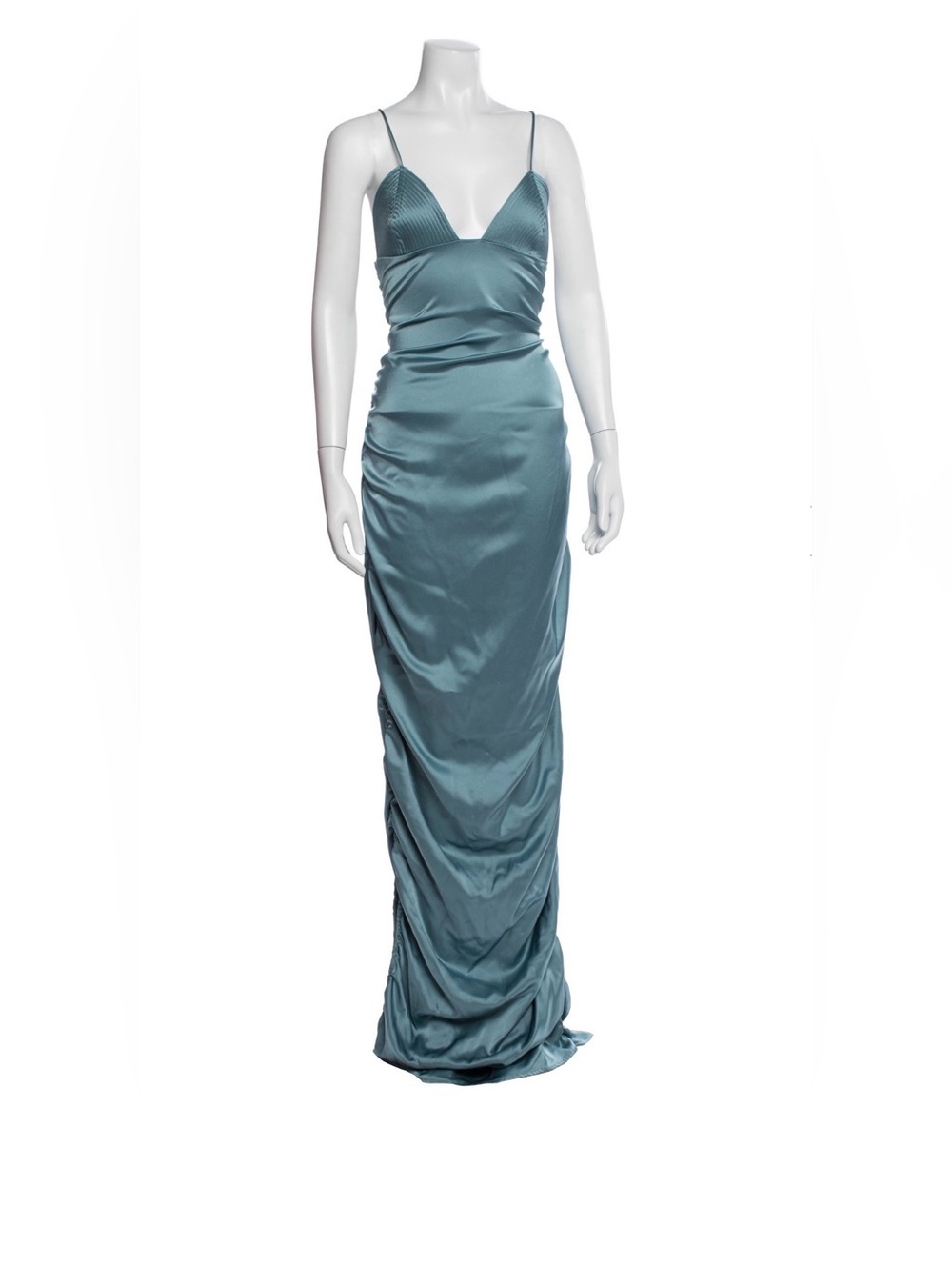 Paris Georgia Light Blue Satin Slip Gown